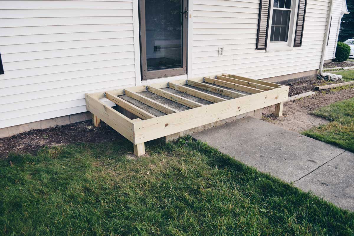 How To Extend Concrete Patio With Wood Deck Patio Furniture