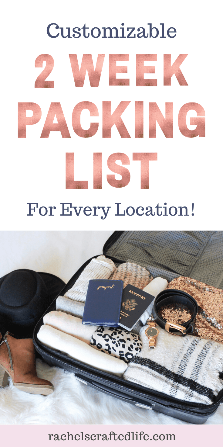 Customizable 2 Week Packing List Rachel's Crafted Life