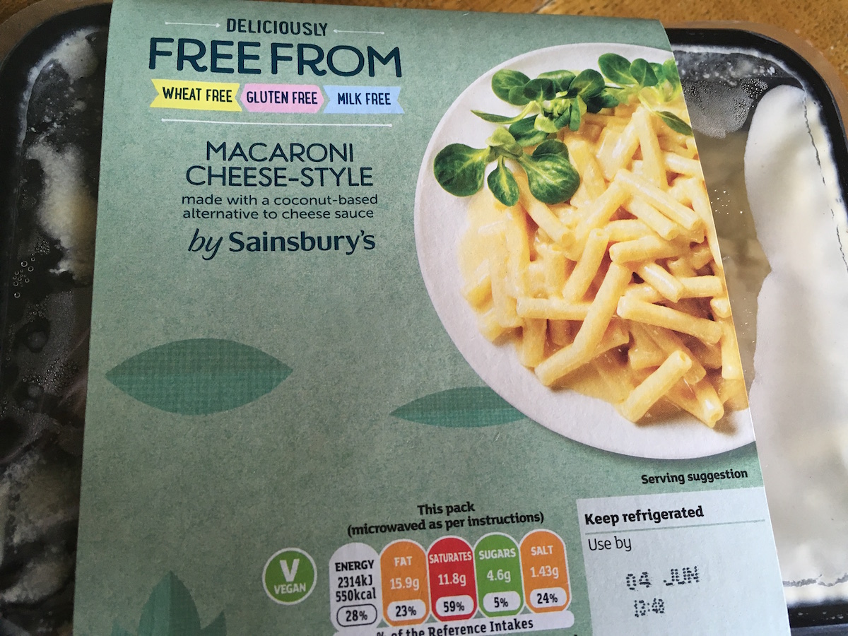 Sainsbury’s vegan mac and cheese rachel.blog