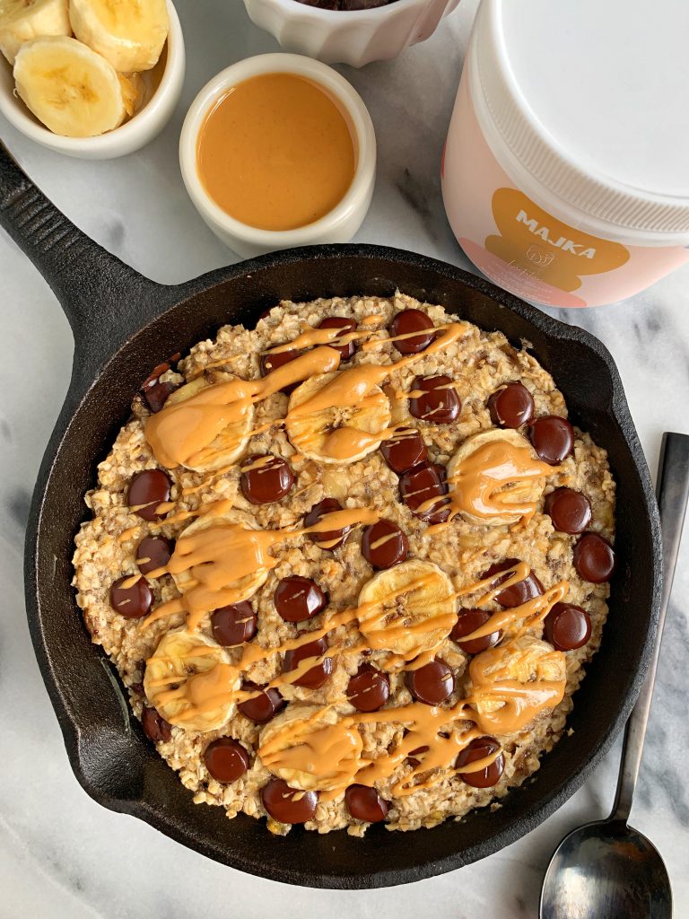 Mini Chocolate Chip Banana Bread Oatmeal Bake (vegan. glutenfree)