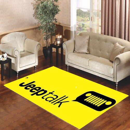 JEEP TALK YELLOW LIVING ROOM CARPET RUGS AREA RUG FOR LIVING ROOM