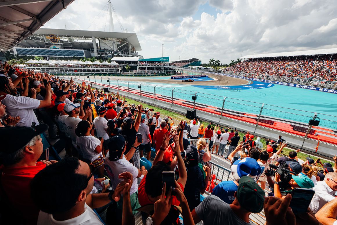 The crowd for the Formula 1® Miami Grand Prix. [Credit