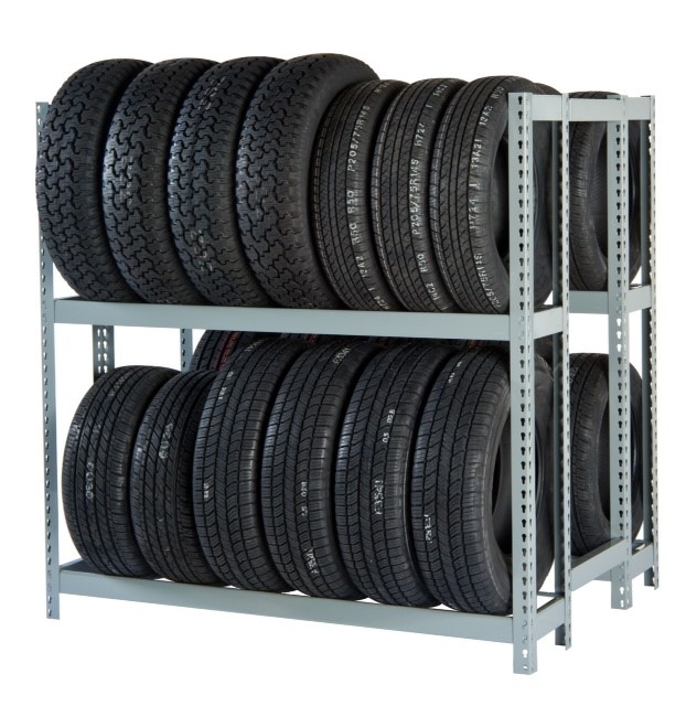 RiveTier Metal Boltless Garage Tire Storage Racks