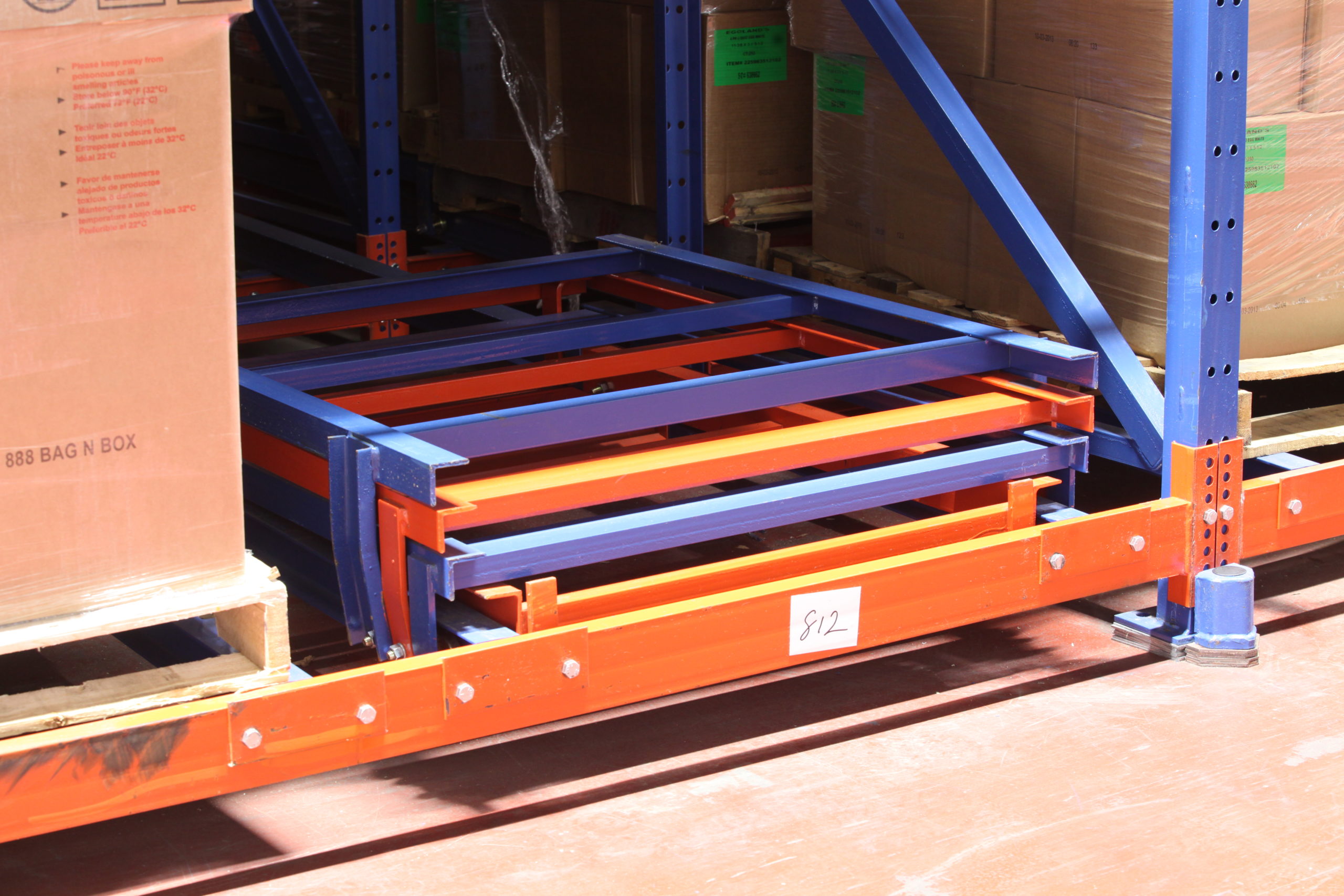 Frazier Industrial Structural Steel GlideIn Pushback Racking