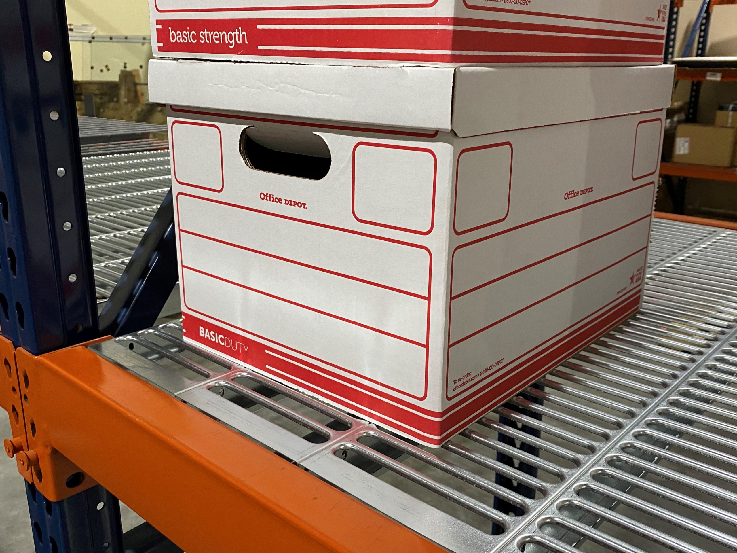 Record Storage Rack with 50 Open Steel Decking for Storage of Records