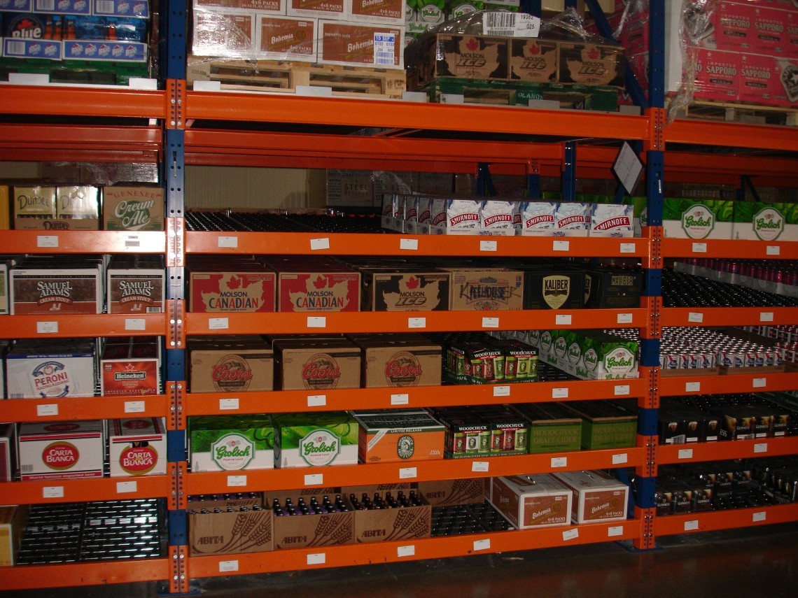 Case Flow System Industrial Liquor Storage Rack
