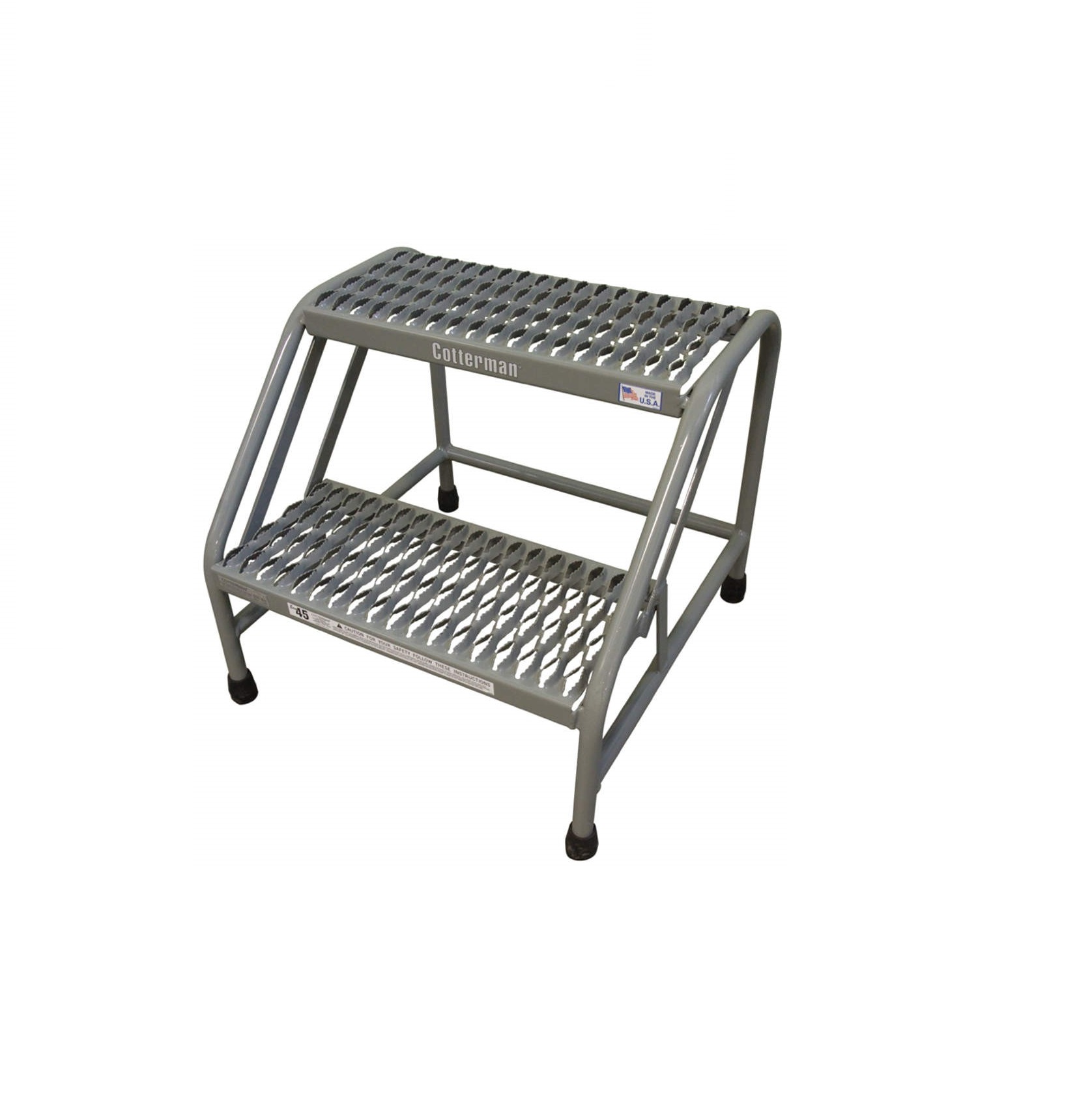 Cotterman Industrial Metal Step Stool Warehouse Step Ladder