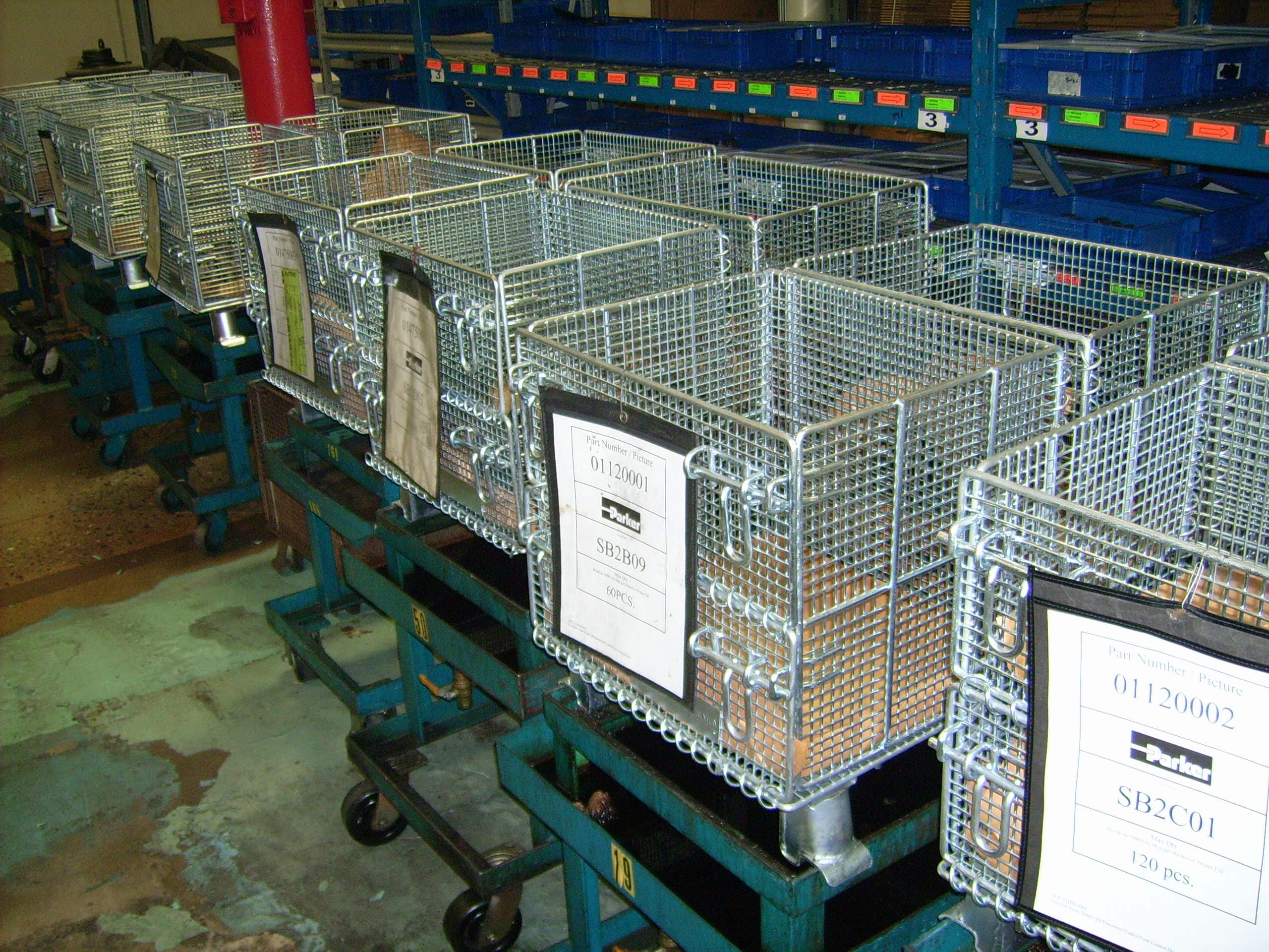 Custom Containers Folding Wire Containers Warehouse Rack and Shelf