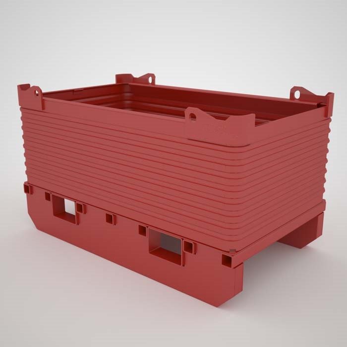 Heavy duty storage bins with lids. Corrugated Metal Bins | Heavy Duty Forging Container