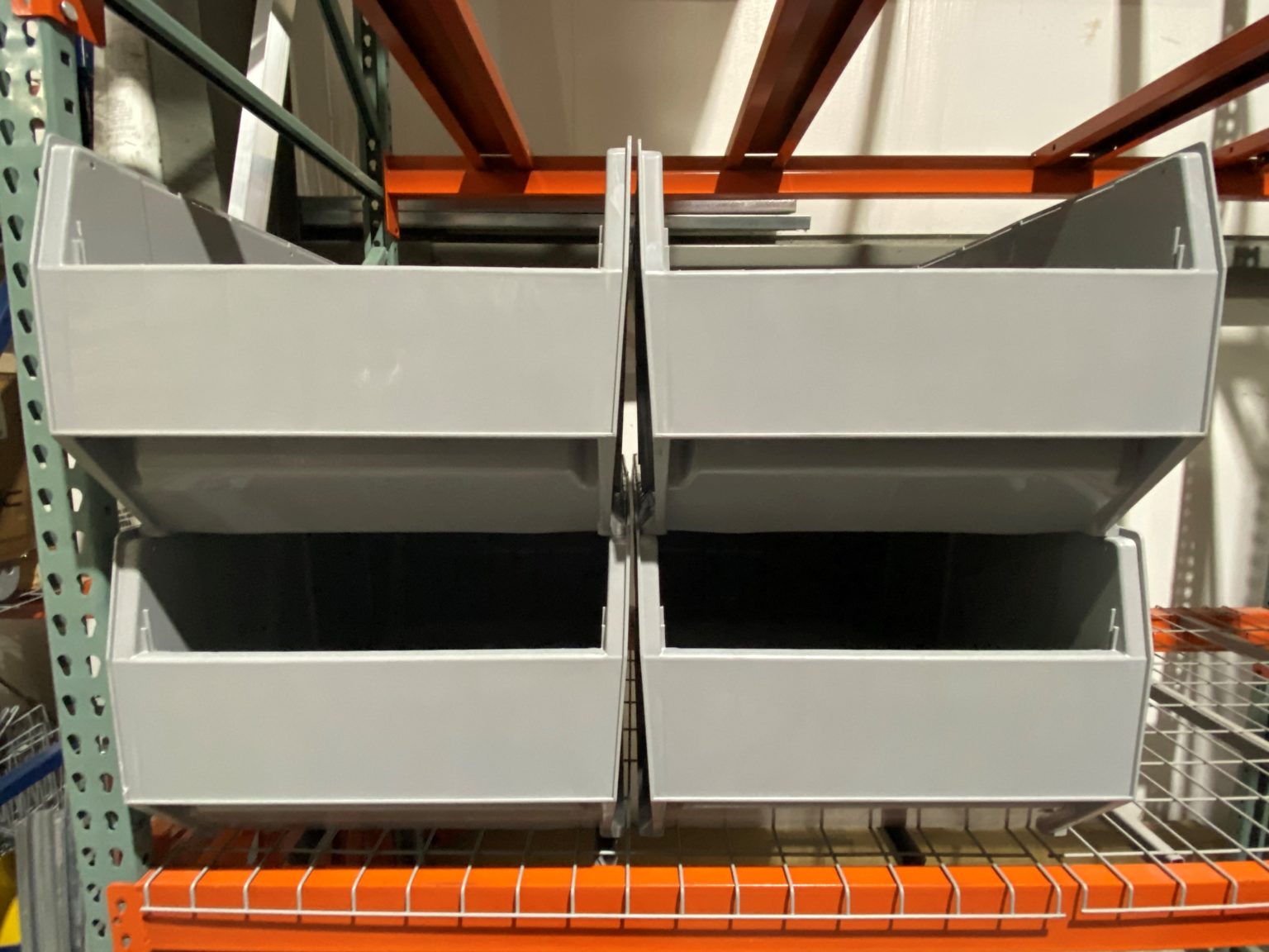 Large Plastic Pallet Rack Storage Bins Warehouse Rack Bins