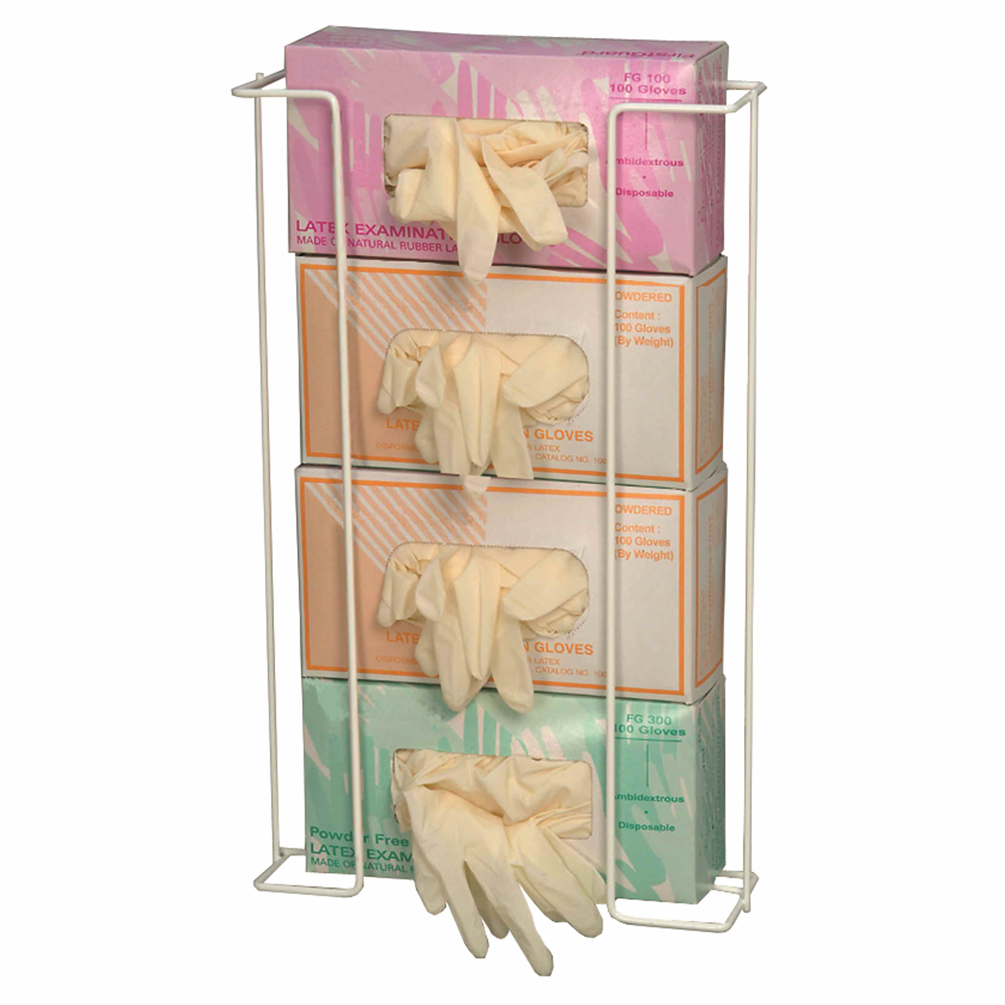 “Space Saver” 4 Box Exam Glove Dispenser (SKU 4064) RACK'EM RACKS
