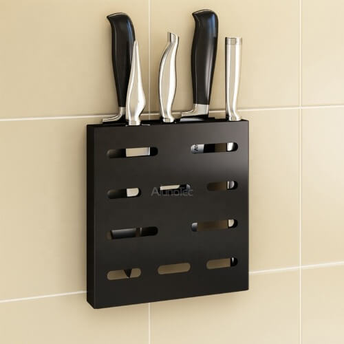 WALL MOUNTED KNIFE HOLDER, KNIFE STORAGE HOLDER, KITCHEN UTENSIL HOLDER