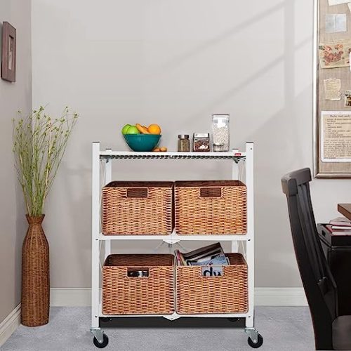 3 LAYER FOLDABLE SHELF RACK, FOLDABLE STORAGE RACK