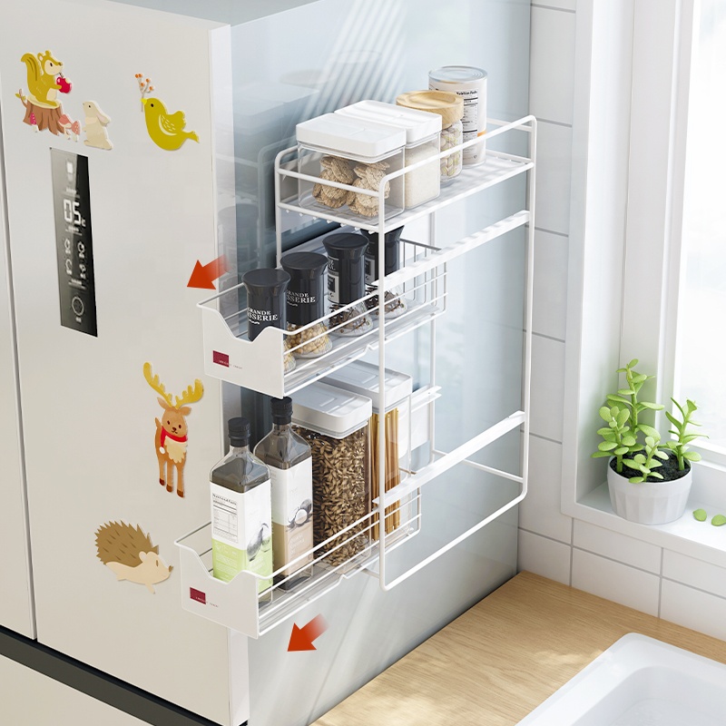 3 TIER FRIDGE ORGANISER, 3 LAYER DRAWER TYPE RACK