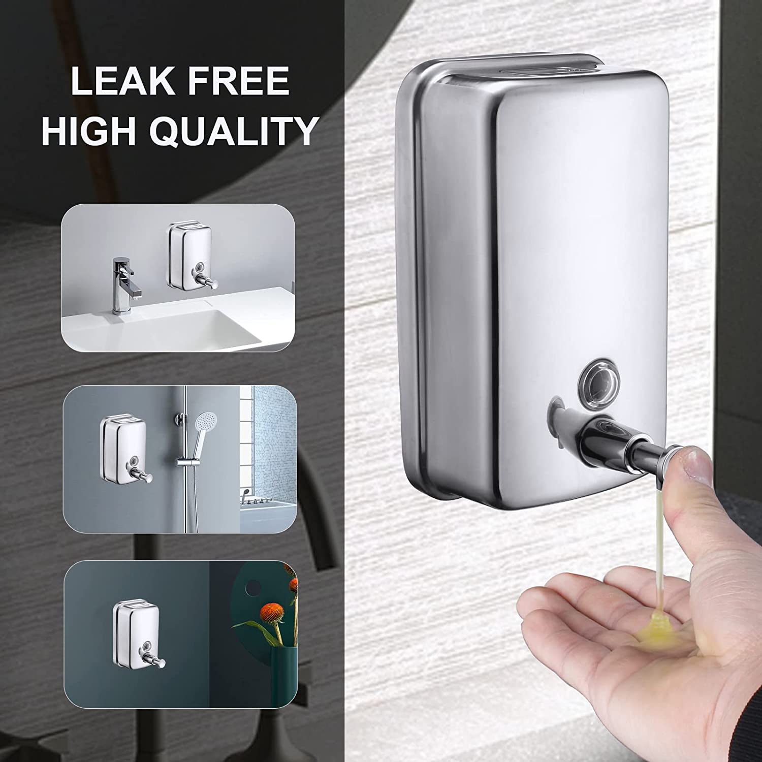 SOAP DISPENSAR FOR BATHROOM, WALL MOUNTED HAND FOAM SOAP DISPENSER