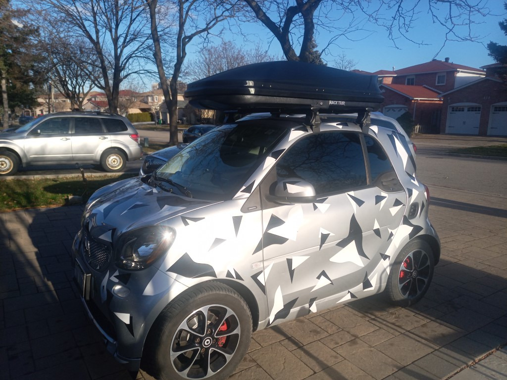 2016 Smart Fortwo Jet Wing Car Roof Rack And Medium Size Cargo Carrier RackTrip Canada Car