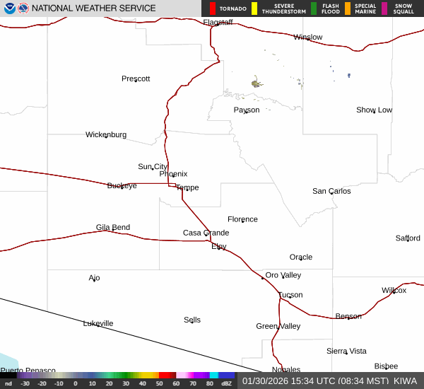 Phoenix Doppler Weather Map Phoenix, Arizona Doppler Radar, Lightning and Satellite