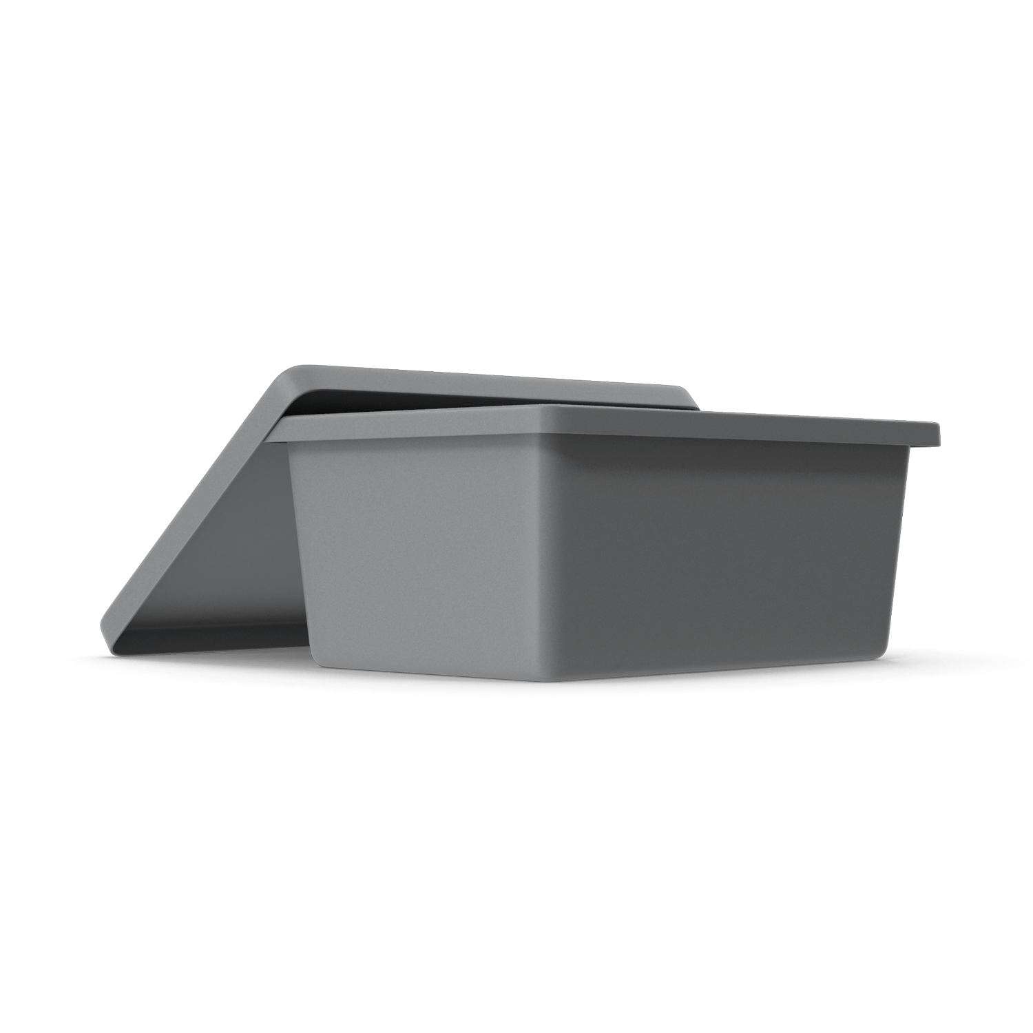 Muted Matte Grey Storage Bin Rader Renovations
