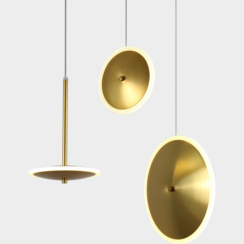 Golden Disc LED Pendant Lighting RadiantHomeLighting