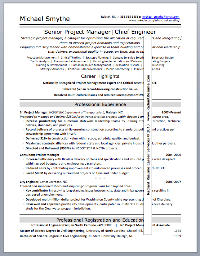 Career Highlights Resume Samples BEST RESUME EXAMPLES