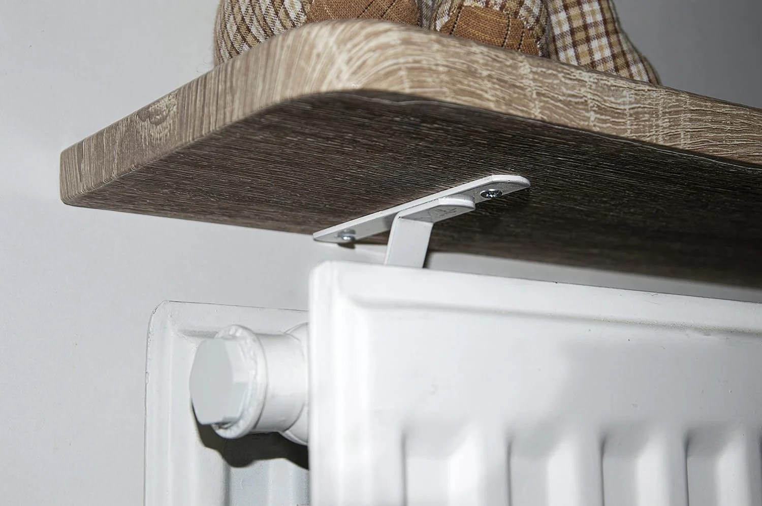 Light Oak Radiator Shelf 90x15x1.8cms laminated with fixings included