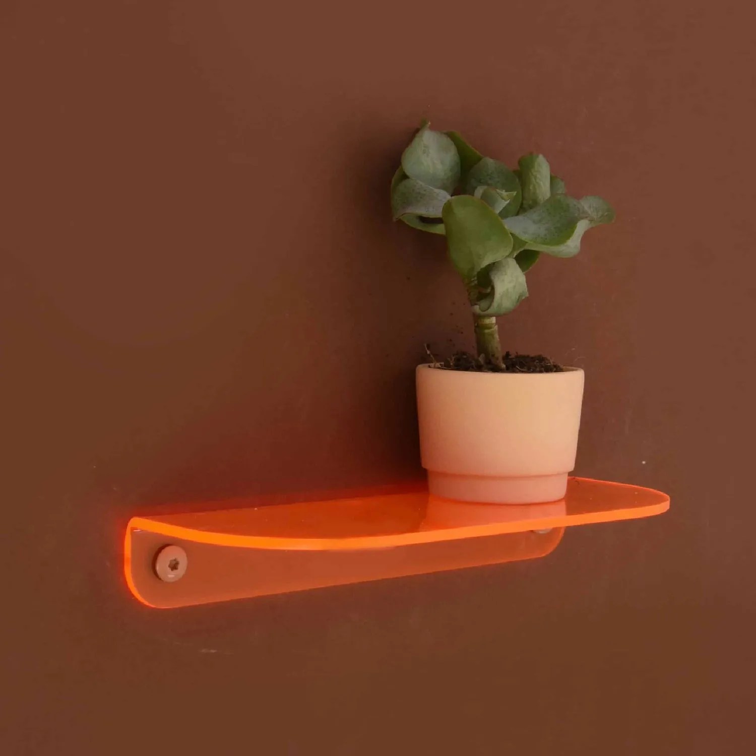 Acryl Wall Shelf Neon Orange 20 cm Studio Harm en Elke RADIJS