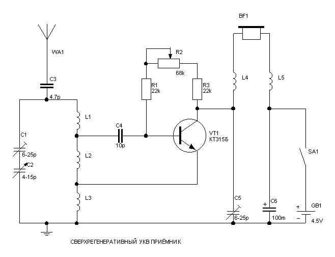 Схема приемника своими руками. ФМ приемник на транзисторах своими руками схемы. Схемы простейших транзисторных радиоприёмников. Схема простого ФМ приемника на транзисторах. Детекторный ФМ приемник схема.