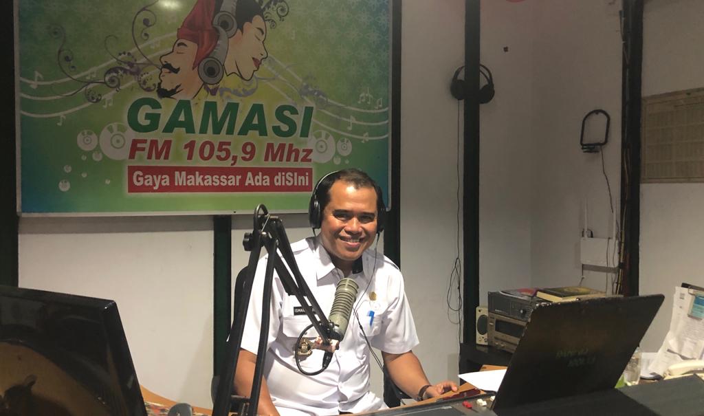 Kadis Kominfo Ismail Hajiali Sosialiasasi Run Makassar di Gamasi FM