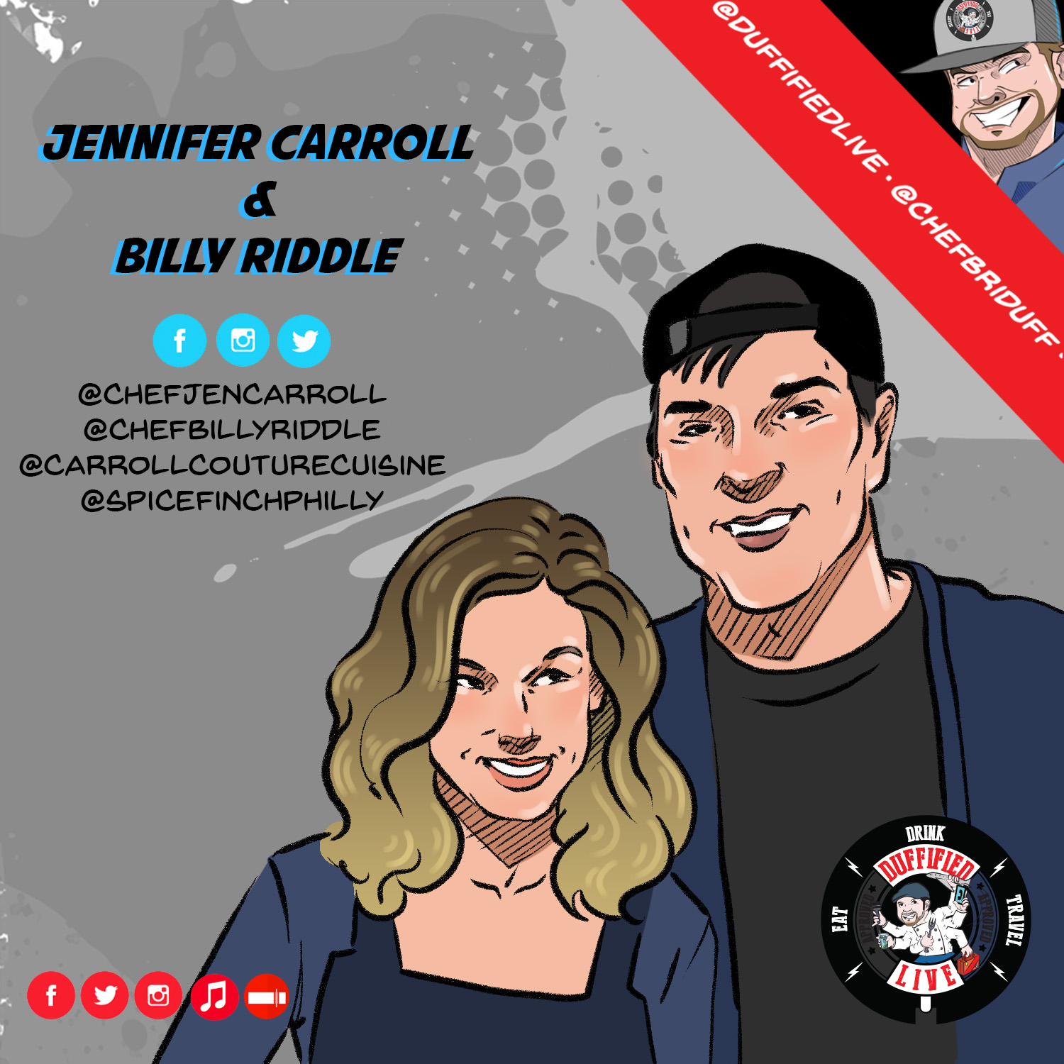 Duffified Live Chefs Jen Carroll & Billy Riddle