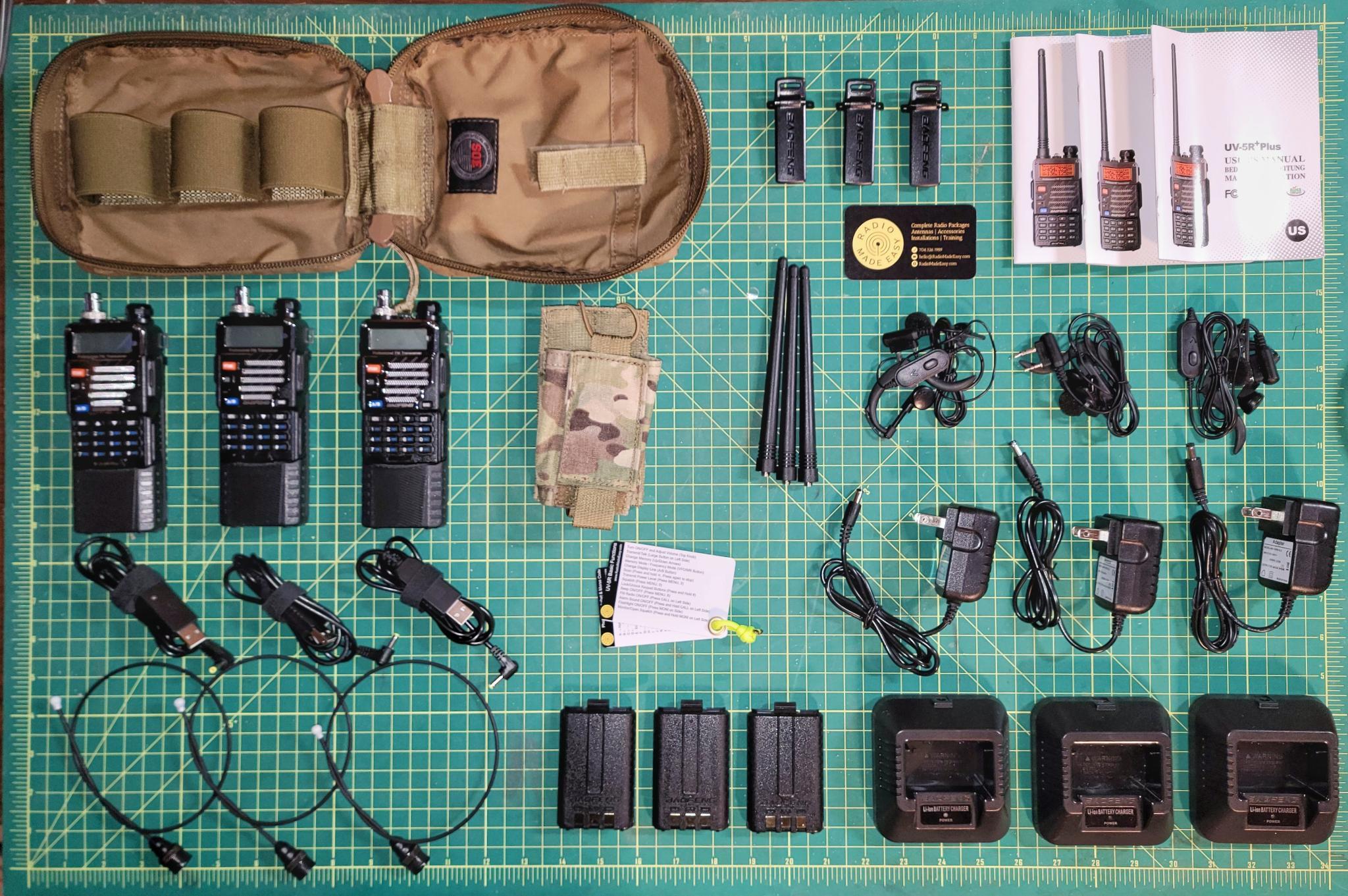 Three Radio Kit with Carrying Case Radio Made Easy