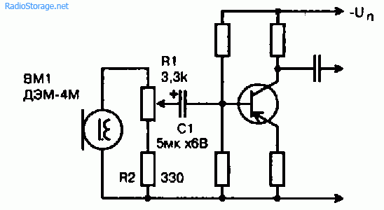 Схема подключения конденсаторного микрофона к трансиверу