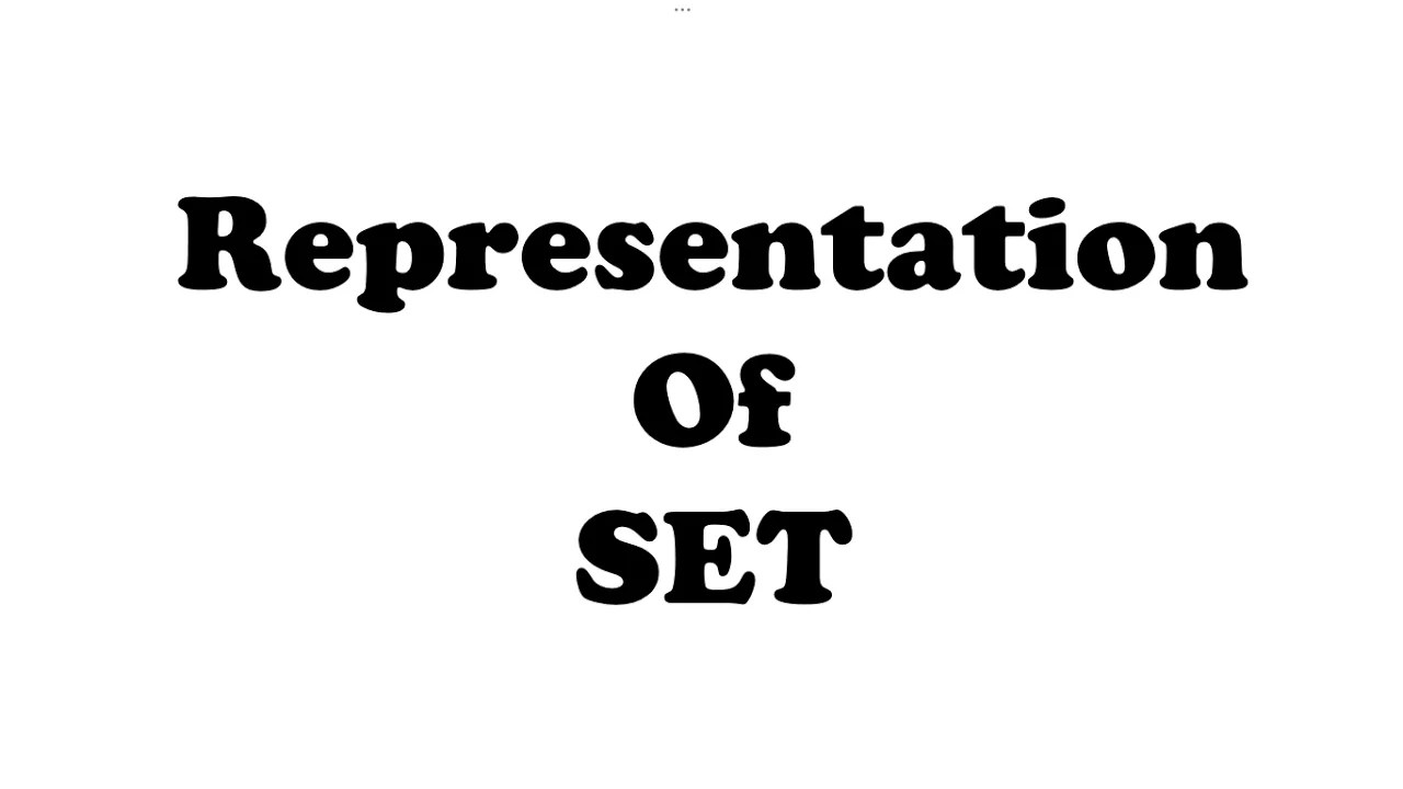 Set representation method in Mathematics RADIUS JEE