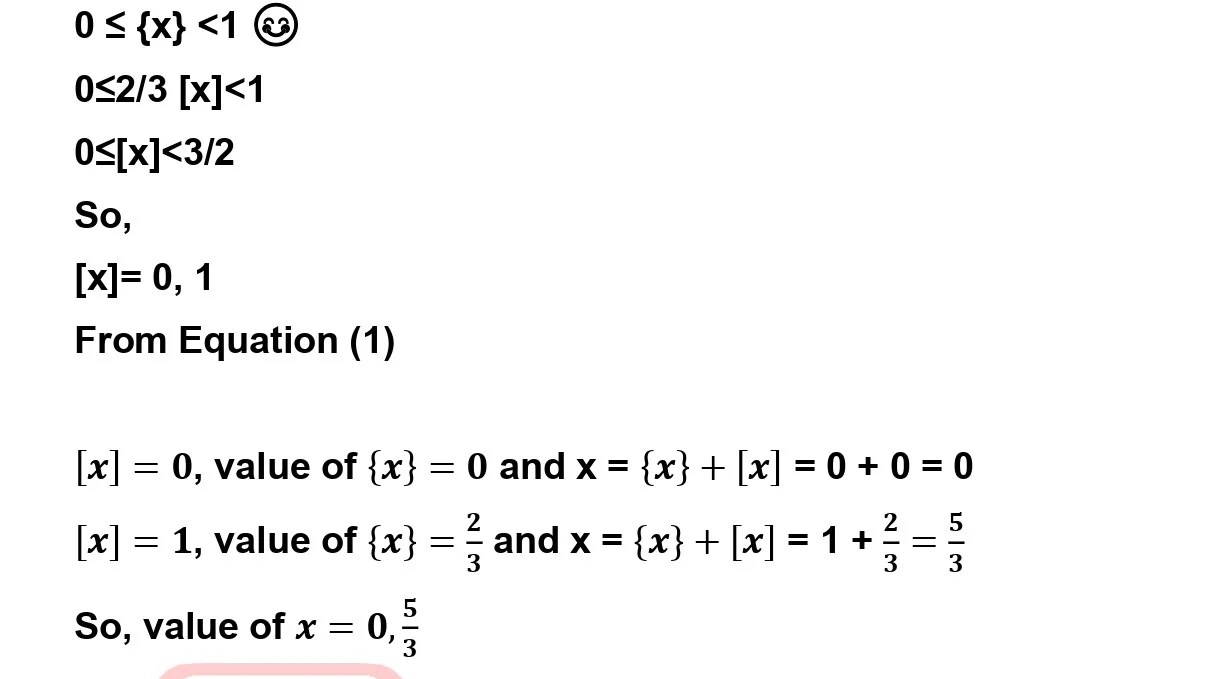 Fractional Part Function in Mathematics RADIUS JEE