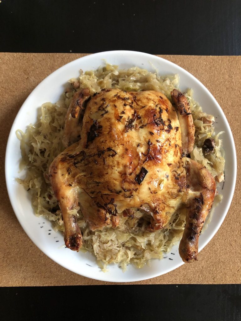 Roasted Chicken with Sauerkraut Radka Horaczech