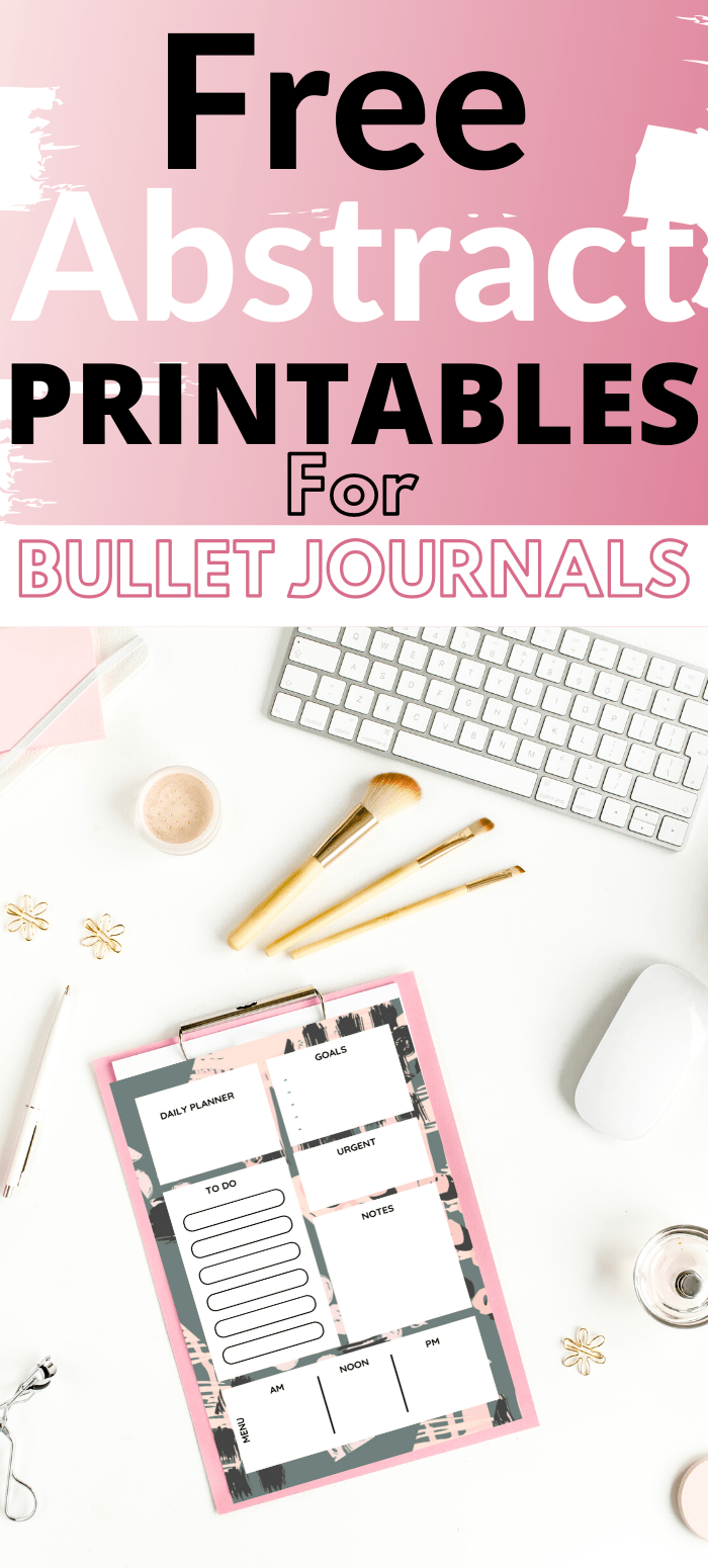 Free Abstract Bullet Journal Printables - Rad Planner