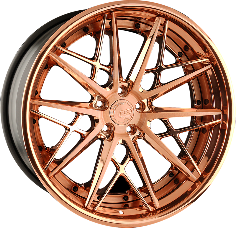 F538 Brushed Polished Rose Gold AVANT GARDE WHEELS Felgenmarken