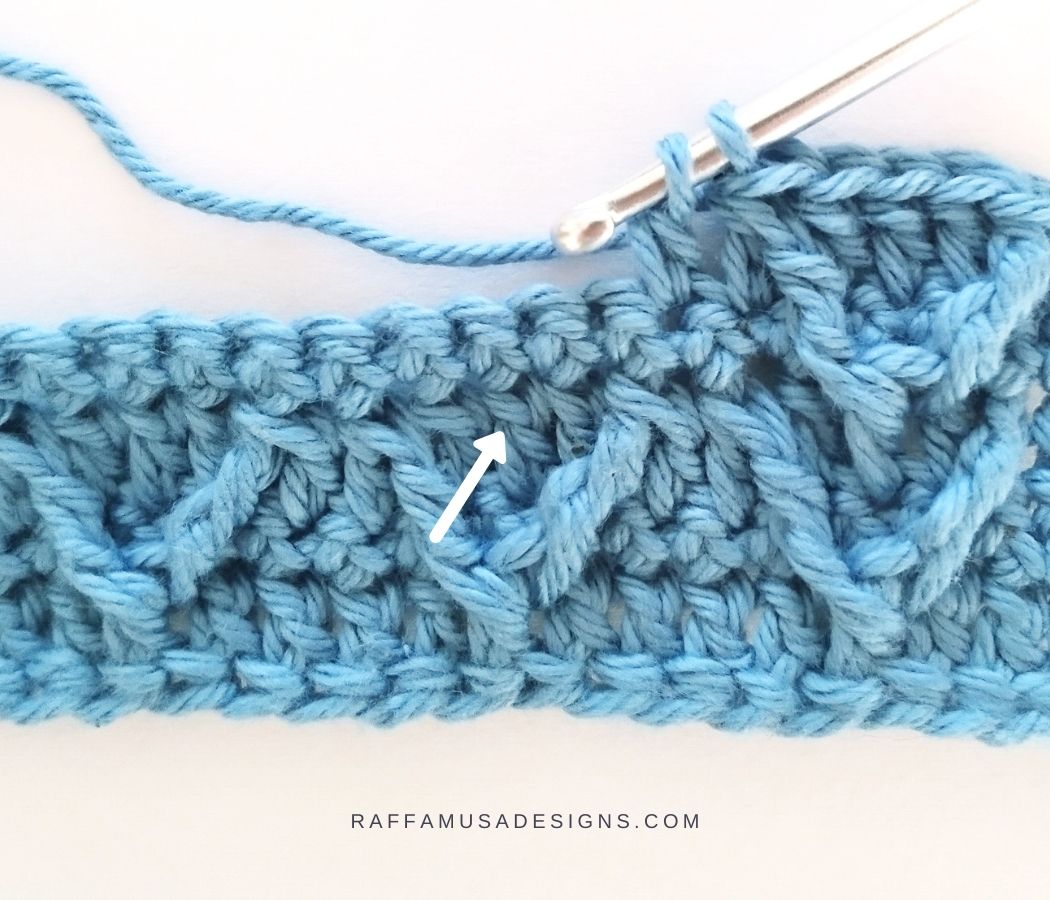 Crochet Wrapped Arrow Stitch [Faux Cable] Free Tutorial