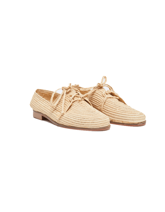 Derby Raffia Shoes Timeless Elegance, Modern Charm