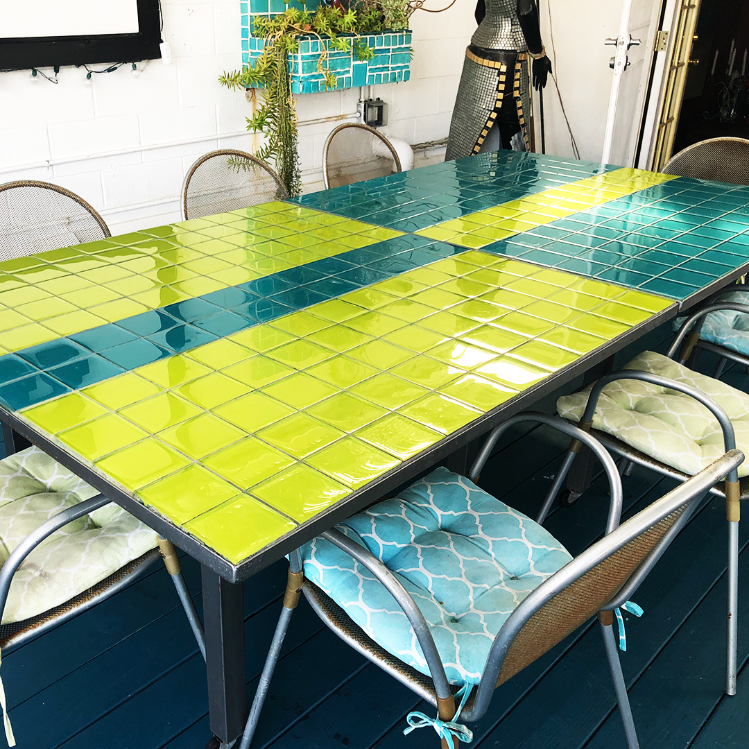 Custom Indoor/ Outdoor Dining Table Raffi glass