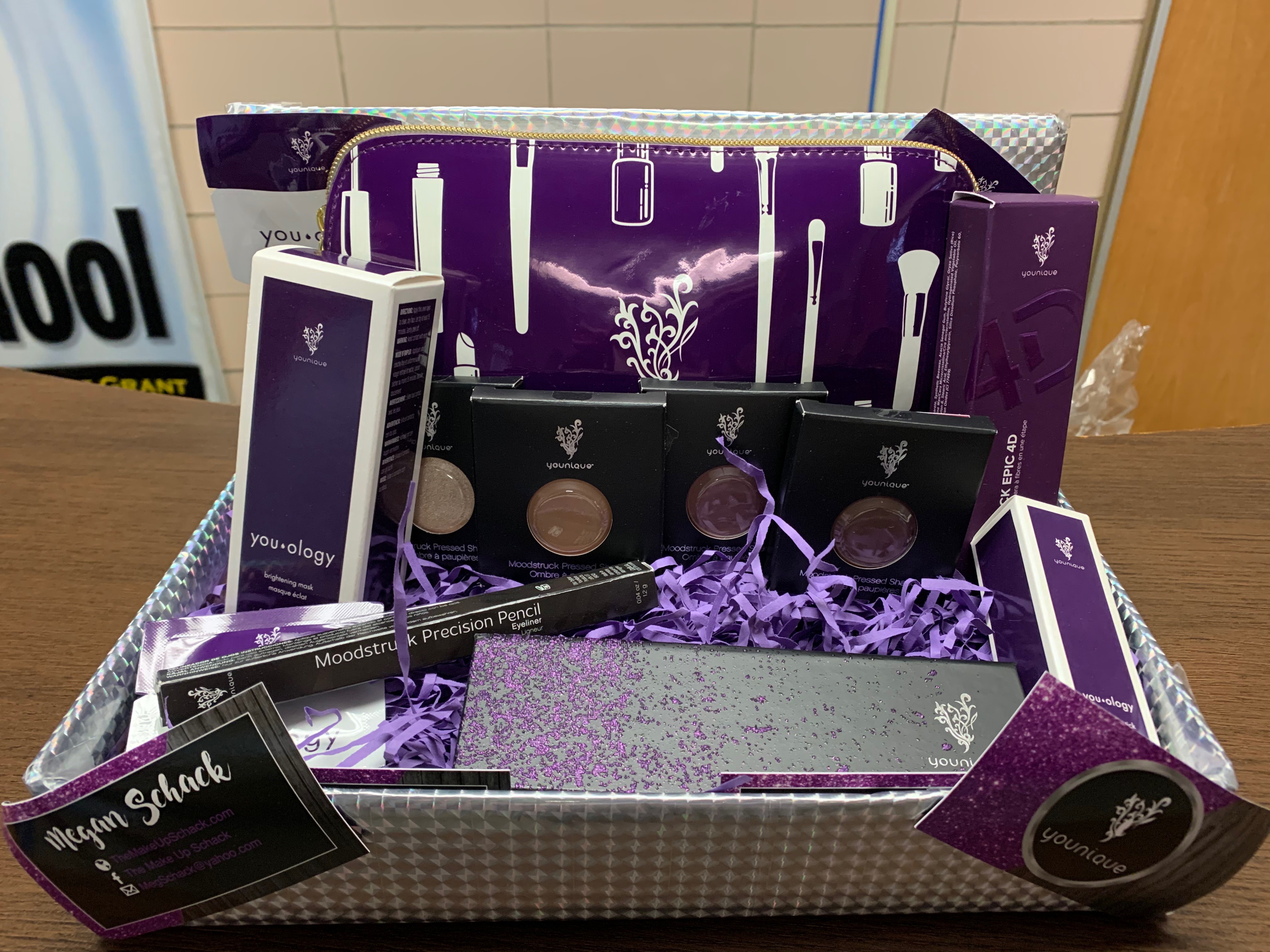 younique Cosmetics Gift Basket Courtesy of Megan Schack Raffle Creator