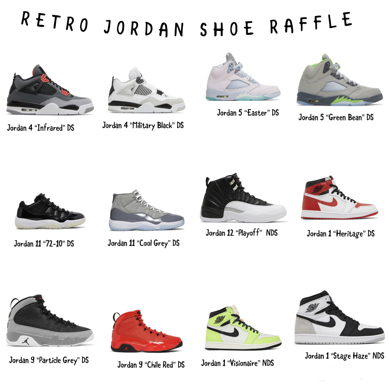 RETRO JORDAN SHOE RAFFLE Raffle Creator