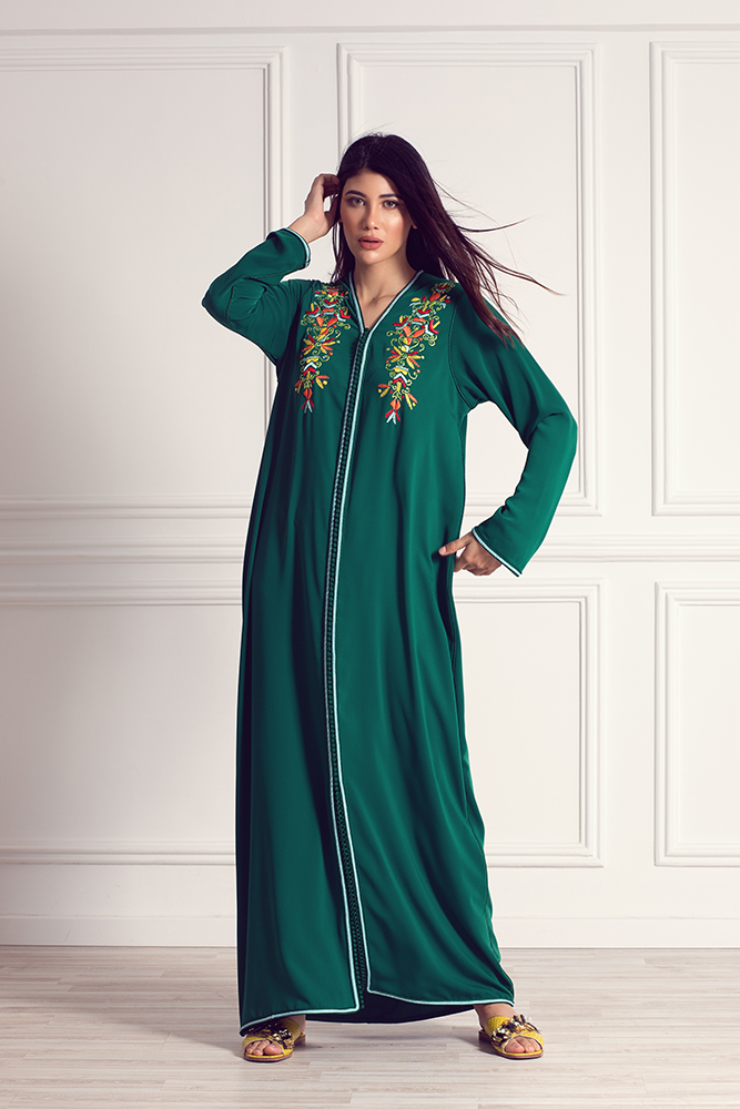 Caftan brodé avec manches longues Rafinity Haute Couture