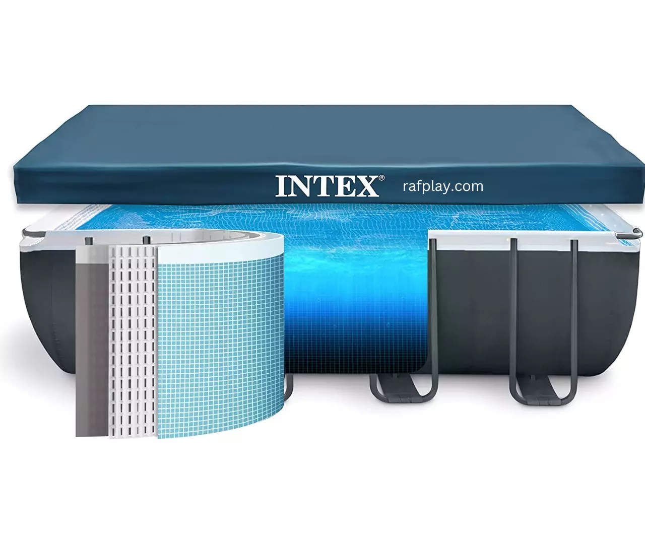Intex 26356 Ultra Frame Swimming Pool, With Complete Set Rafplay
