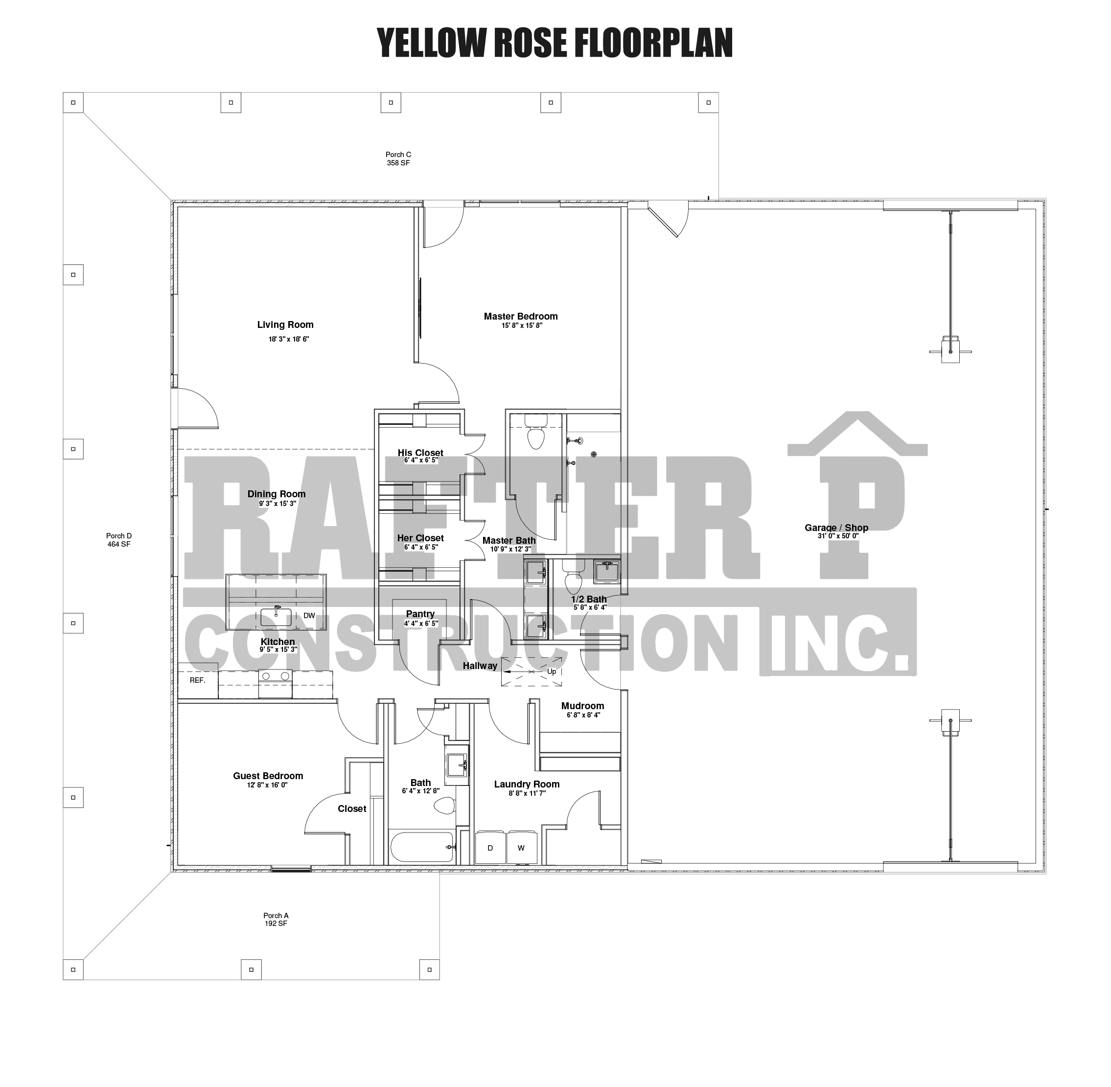 The Yellow Rose Rafter P Construction