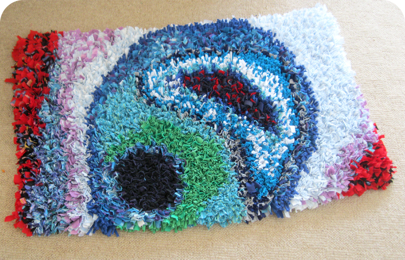 Ragged Life Blog Brenda's Abstract Rag Rug Ragged Life Blog