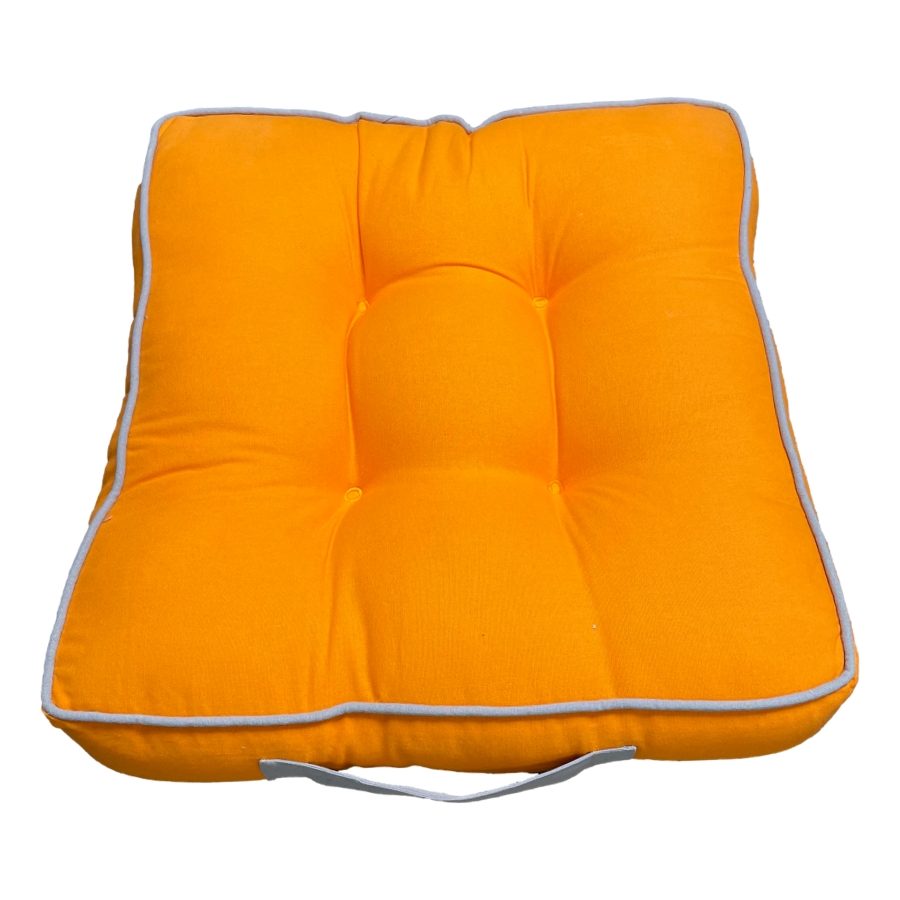 Jacky Orange Garden Box Cushion by Ragged Rose