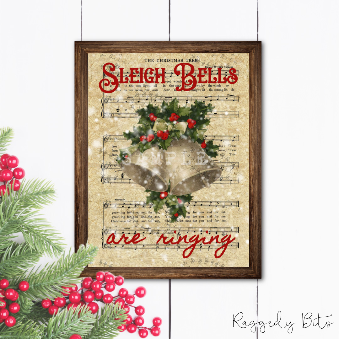 Sleigh Bells Are Ringing Printable Raggedy Bits