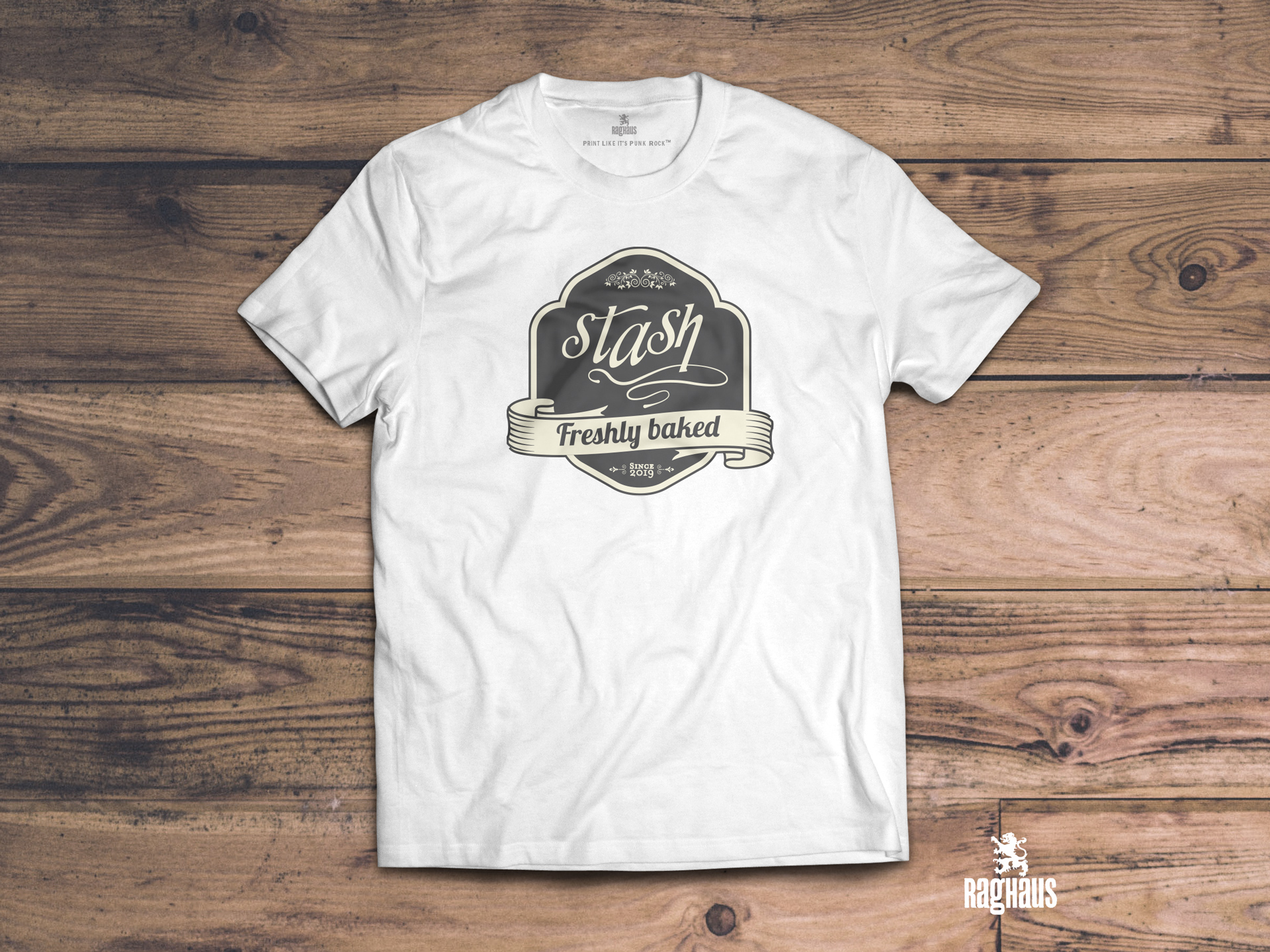 Stash Freshly Baked Tshirt Custom Letterpress & Specialty Printing