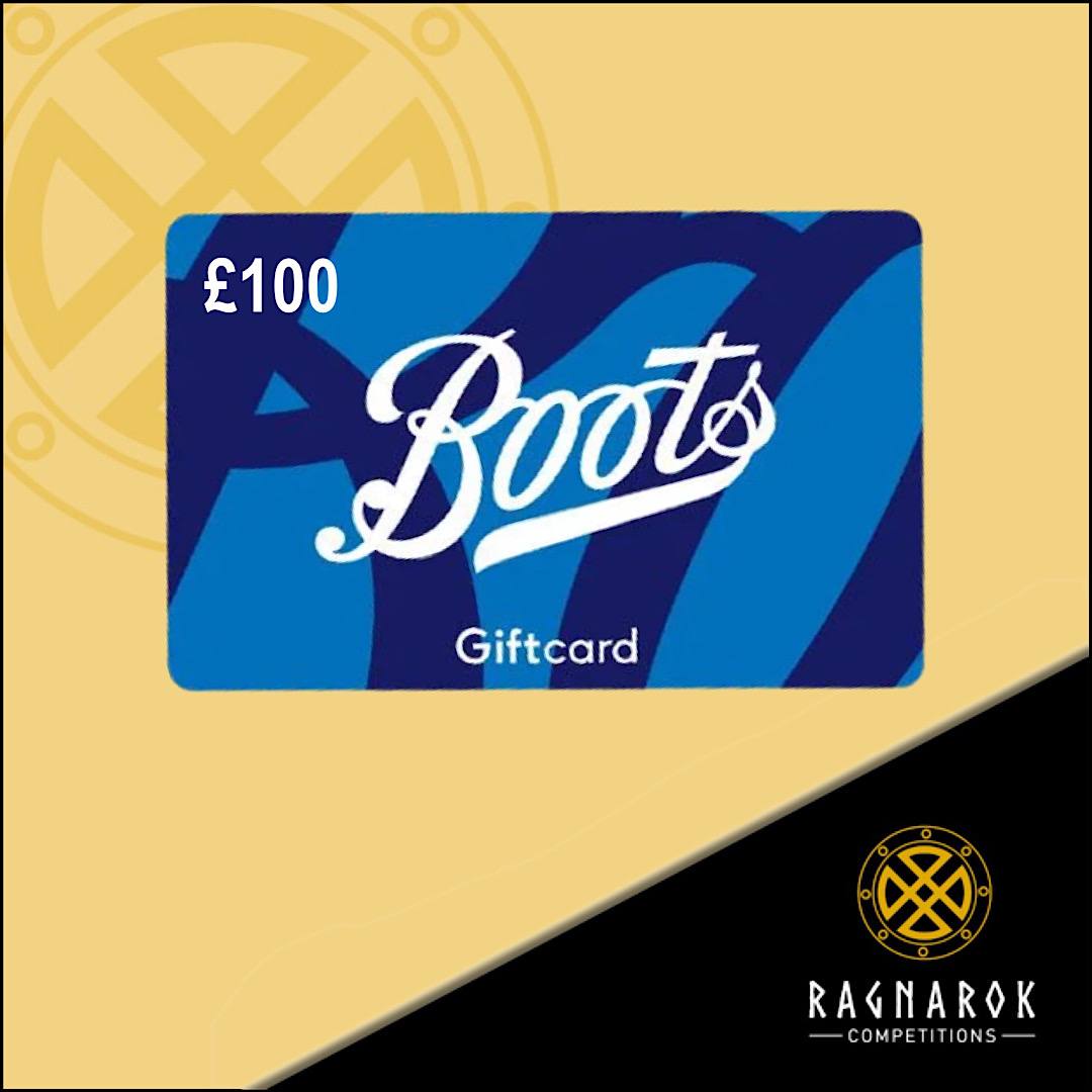 £100 BOOTS Gift Card Ragnarok Competitions