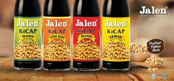 Beberapa jenama kicap jalen Kicap Jalen keluaran Syarikat Jalen Sdn Bhd. Ada empat perasa kicap ini iaitu masin, lemak manis, manis dan lemak